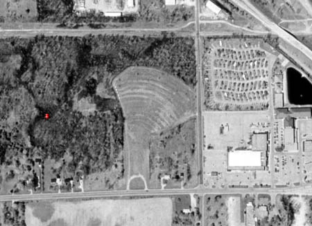 Sunset Drive-In Theatre - Aerial - Photo From Terraserver